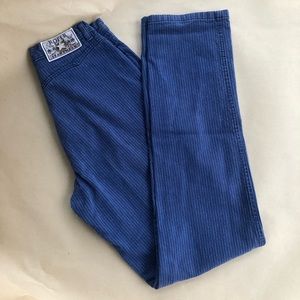 Vintage Pinstriped Blue Jeans